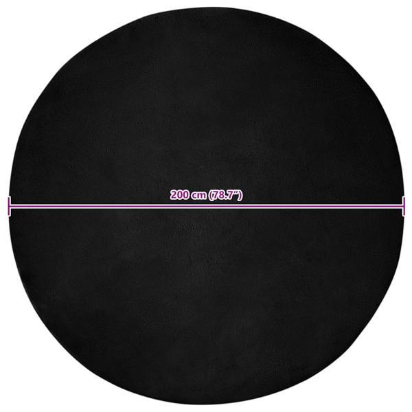 Kunstfell Hasen Teppich Schwarz Ø 200 cm Polyester