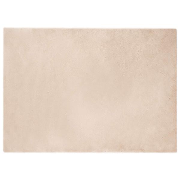 Kunstfell Hasen Teppich Taupe 200 x 280 cm Polyester
