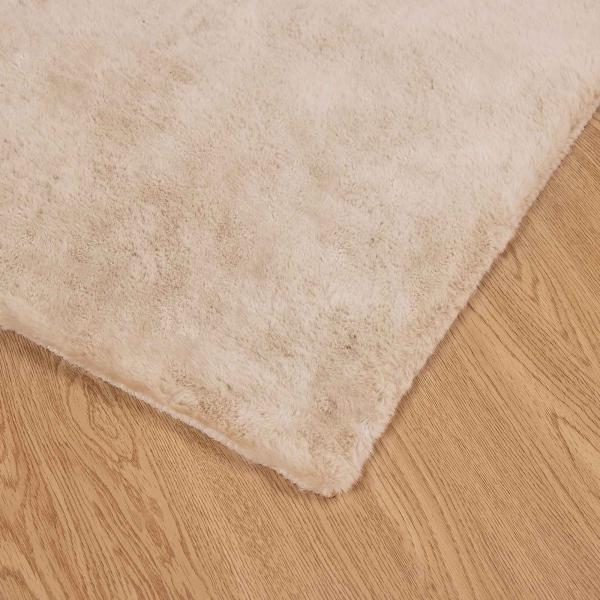Kunstfell Hasen Teppich Taupe 200 x 280 cm Polyester