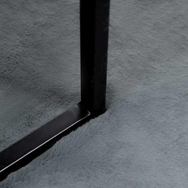 Kunstfell Hasen Teppich Anthrazit 120 x 170 cm Polyester