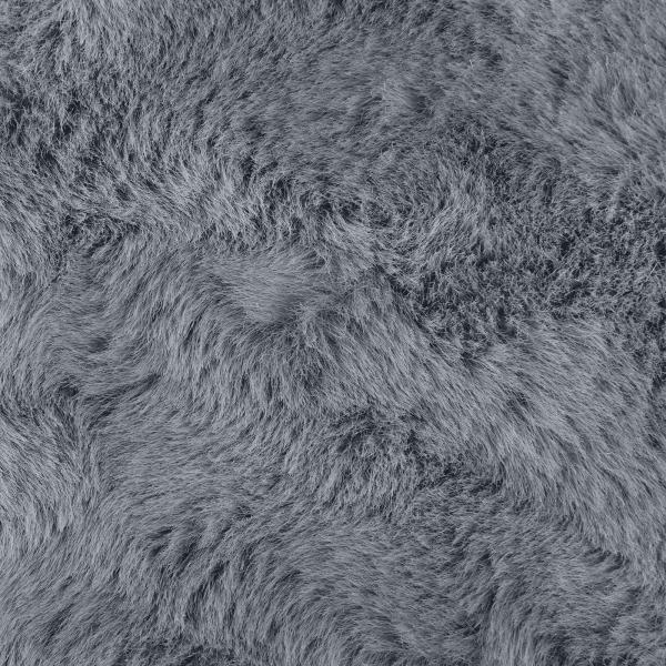 Kunstfell Hasen Teppich Anthrazit 160 x 160 cm Polyester