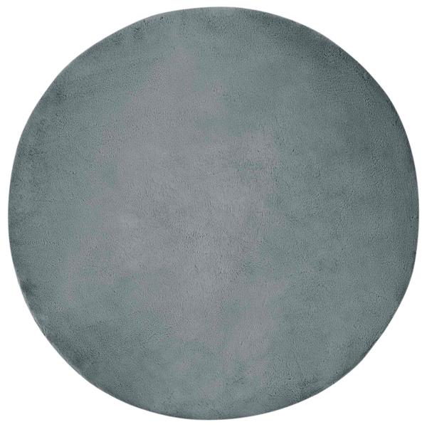 Kunstfell Hasen Teppich Anthrazit Ø 120 cm Polyester