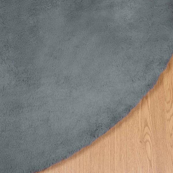 Rutschfester Teppich aus Kunstkaninchenfell OLITE Anthrazit