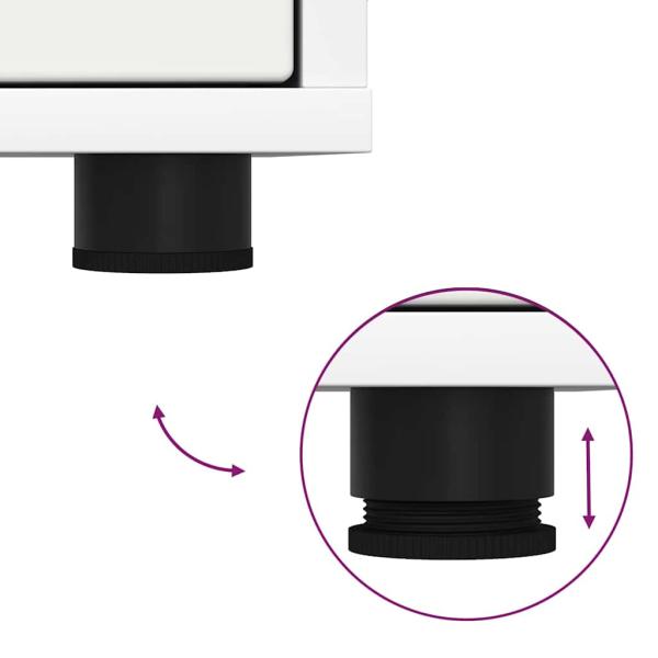 Nachttische 2 pcs Weiß 30,5 x 30 x 43 cm Holzwerkstoff