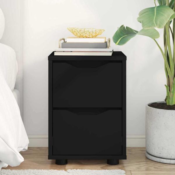 Nachttisch Schwarz 30,5 x 30 x 43 cm Holzwerkstoff