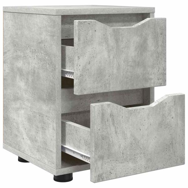Nachttisch Beton Grau 30,5 x 30 x 43 cm Holzwerkstoff