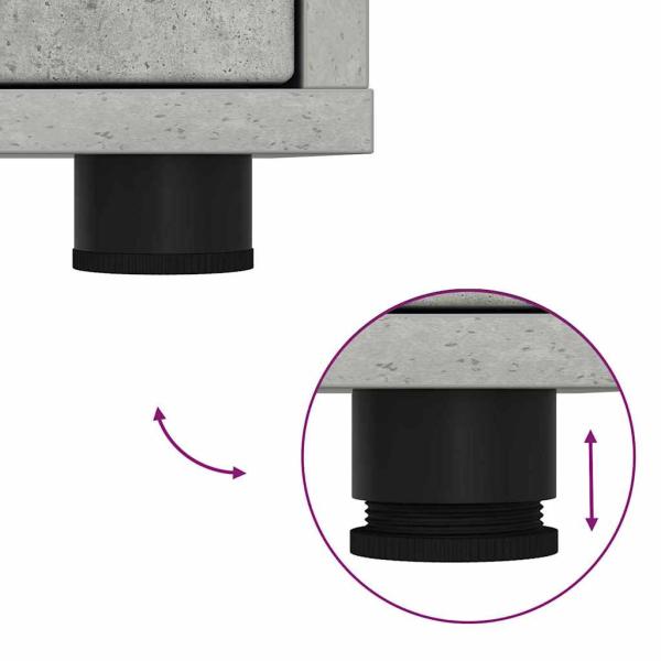 Nachttische 2 pcs Beton Grau 30,5 x 30 x 43 cm Holzwerkstoff