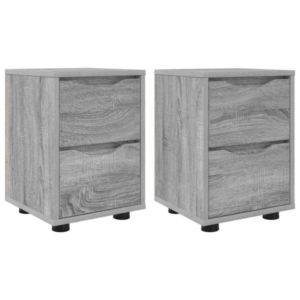 Nachttische 2 pcs Graues Sonoma 30,5 x 30 x 43 cm Holzwerkstoff