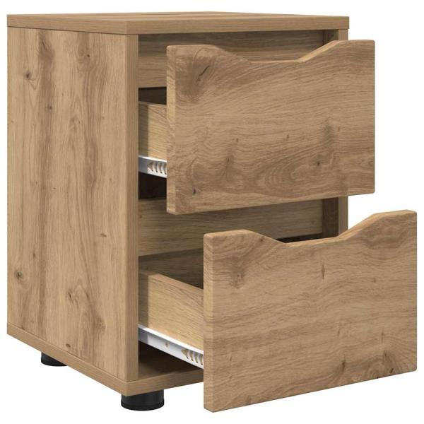 Nachttische 2 pcs Artisan-Eiche 30,5 x 30 x 43 cm Holzwerkstoff