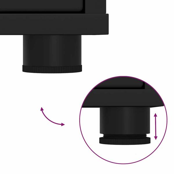 Aufbewahrungsschrank Schwarz 60 x 48 x 57 cm Holzwerkstoff