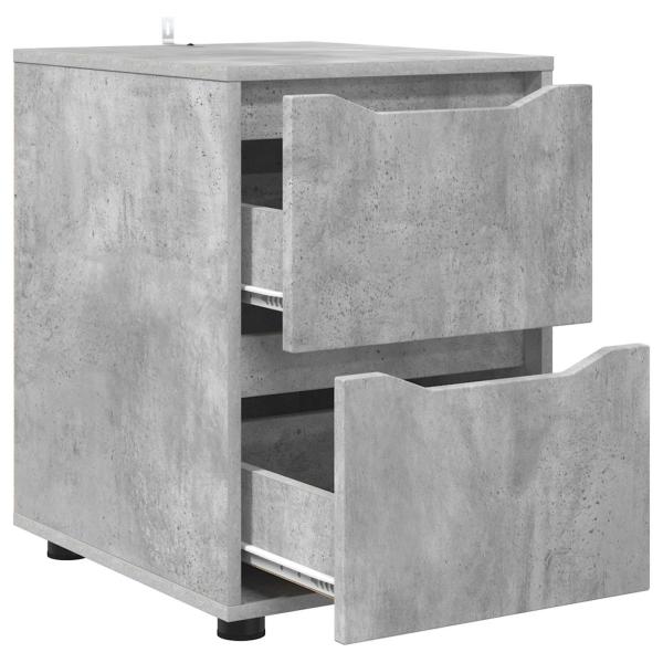 Aufbewahrungsschrank 40 x 48 x 57 cm Holzwerkstoff Betongrau