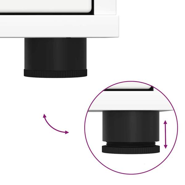 Aufbewahrungsschrank Hochglanz Weiß 40 x 48 x 57 cm