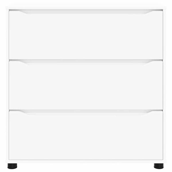 ARDEBO.de - Aufbewahrungsschrank Weiß 80 x 31 x 81 cm Holzwerkstoff