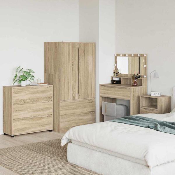 Aufbewahrungsschrank Sonoma-Eiche 80 x 31 x 81 cm Holzwerkstoff