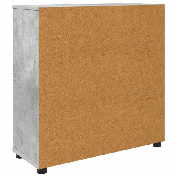 ARDEBO.de - Aufbewahrungsschrank Beton Grau 80 x 31 x 81 cm Holzwerkstoff