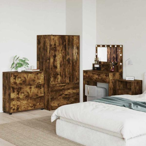 Aufbewahrungsschrank Geräucherte Eiche 80 x 31 x 81 cm