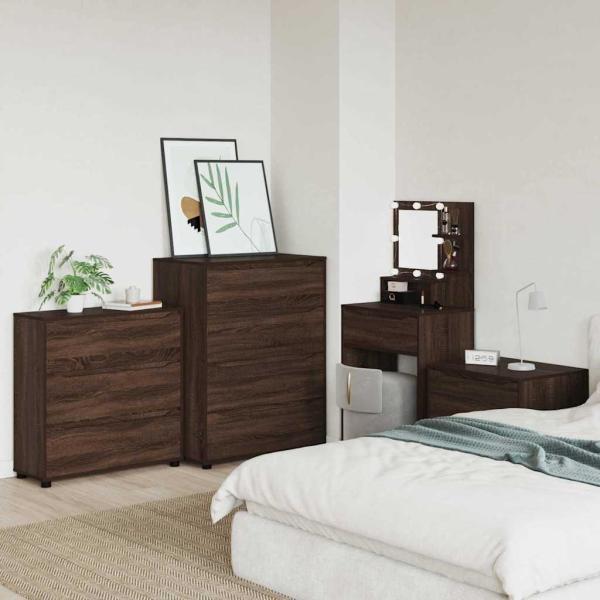 Aufbewahrungsschrank Braun Eichen-Optik 80 x 31 x 81 cm