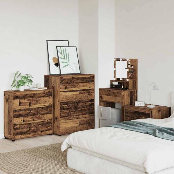 ARDEBO.de - Aufbewahrungsschrank Altholz 80 x 31 x 81 cm Holzwerkstoff