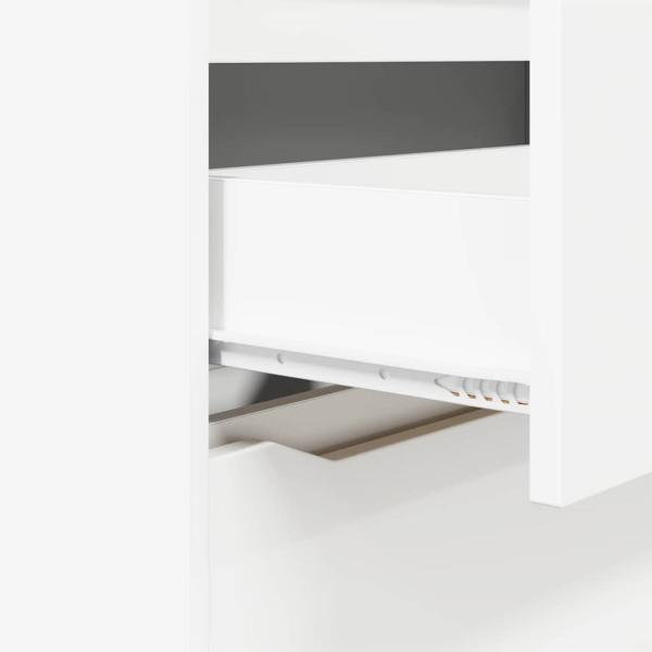 ARDEBO.de - Aufbewahrungsschrank Weiß 60 x 48 x 81 cm Holzwerkstoff