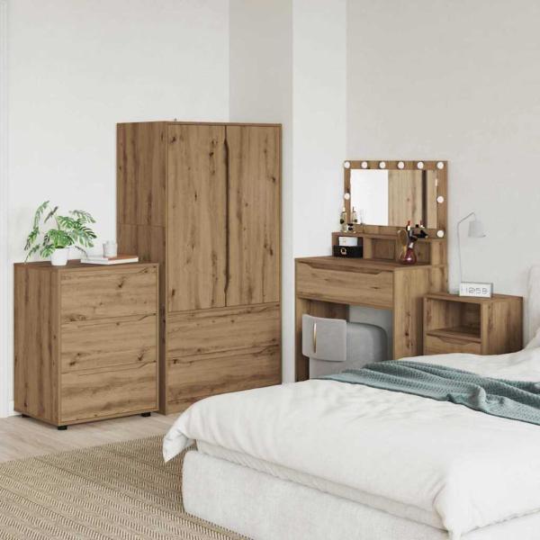 ARDEBO.de - Aufbewahrungsschrank Artisan-Eiche 60 x 48 x 81 cm