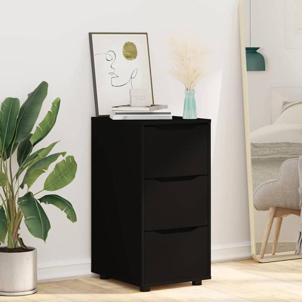 Aufbewahrungsschrank Schwarz 40 x 48 x 81 cm Holzwerkstoff