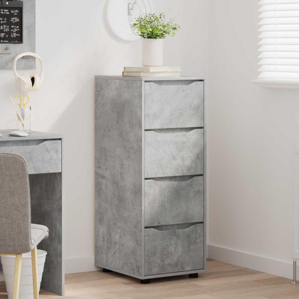Aufbewahrungsschrank 40 x 48 x 105 cm Holzwerkstoff Betongrau