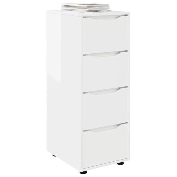 ARDEBO.de - Aufbewahrungsschrank Hochglanz Weiß 40 x 48 x 105 cm
