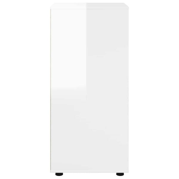 Aufbewahrungsschrank Hochglanz Weiß 40 x 48 x 105 cm