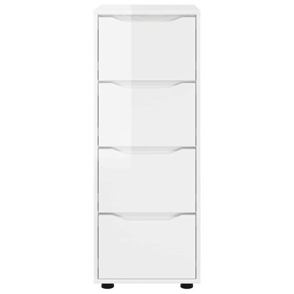 Aufbewahrungsschrank Hochglanz Weiß 40 x 48 x 105 cm