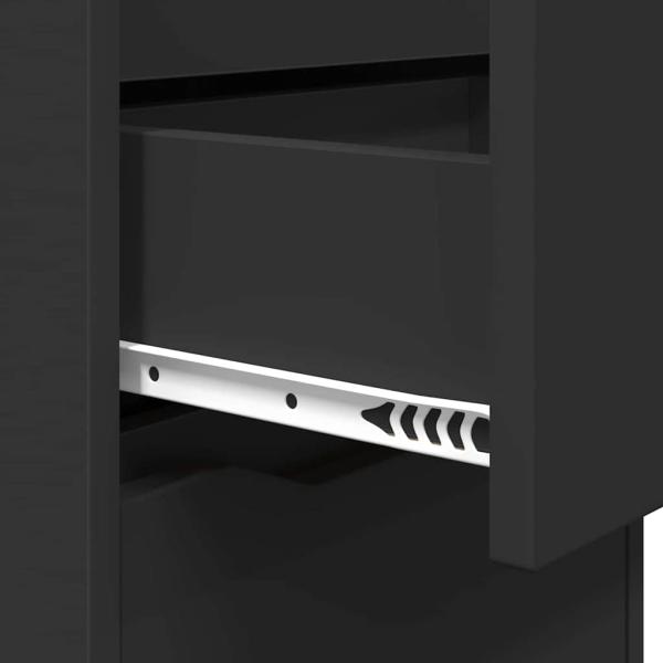 Nachttische 2 pcs Schwarz 40 x 30 x 467 cm Holzwerkstoff