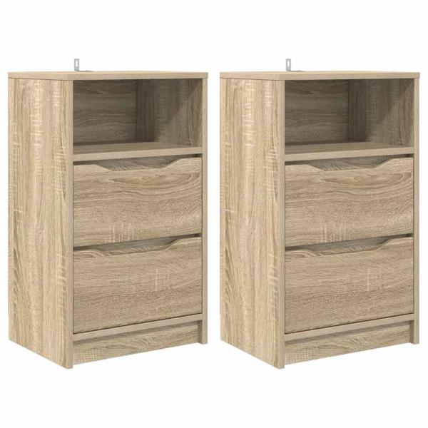 Nachttische 2 pcs Sonoma-Eiche 40 x 30 x 467 cm Holzwerkstoff