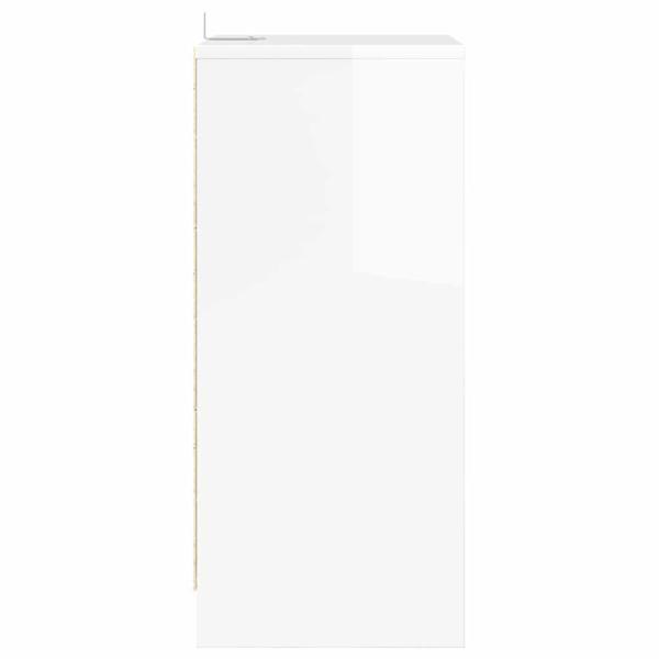 Nachttische 2 pcs Hochglanz Weiß 40 x 30 x 467 cm Holzwerkstoff