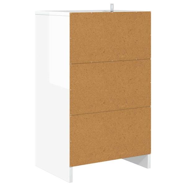 Nachttische 2 pcs Hochglanz Weiß 40 x 30 x 467 cm Holzwerkstoff