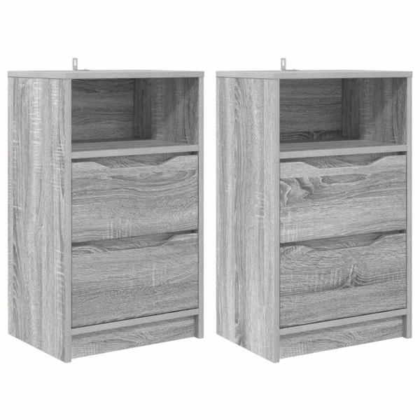 Nachttische 2 pcs Graues Sonoma 40 x 30 x 467 cm Holzwerkstoff