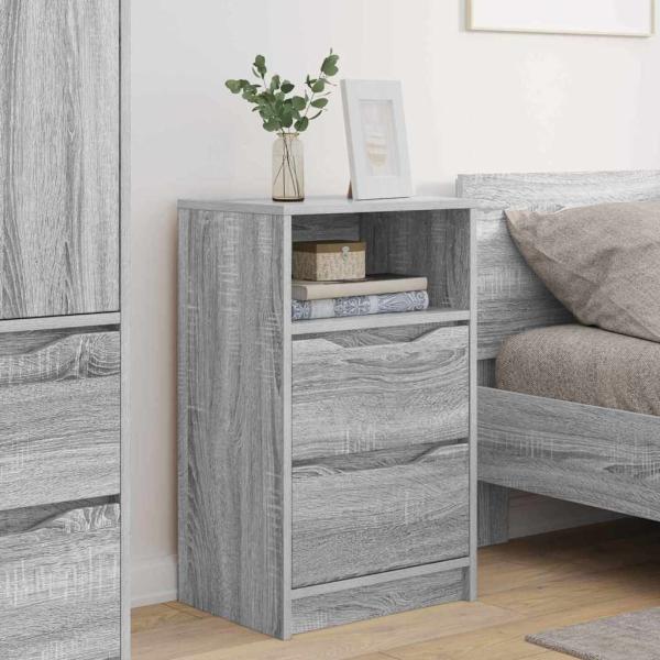 Nachttische 2 pcs Graues Sonoma 40 x 30 x 467 cm Holzwerkstoff