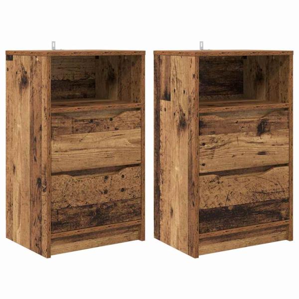Nachttische 2 pcs Altholz 40 x 30 x 467 cm Holzwerkstoff
