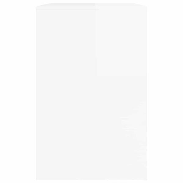 ARDEBO.de - Schreibtisch Hochglanz Weiß 100 x 50 x 78 cm Holzwerkstoff