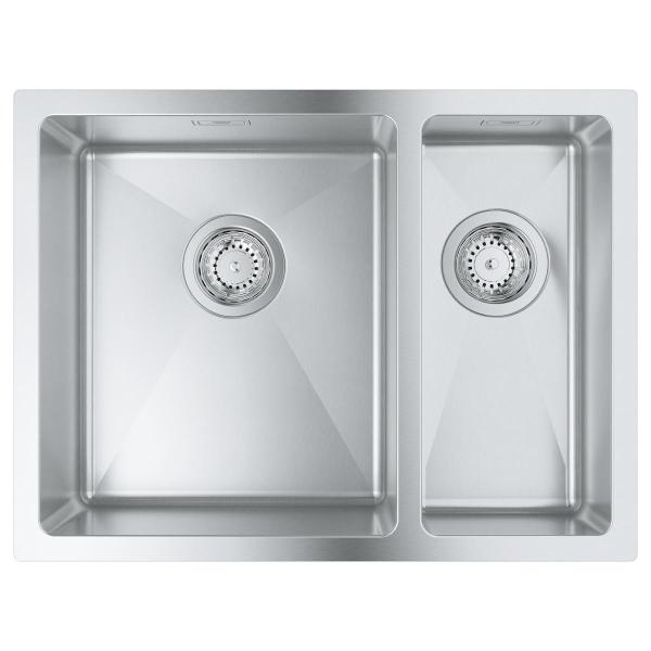 GROHE K700 Unterbau Edelstahlspüle, 595x450mm, 1,5 Becken, links einbaubar, Edelstahl (31577SD1)