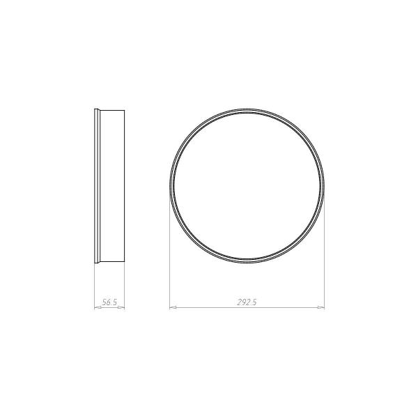 Kaiser 1283-505 Einbaugehäuse, HaloX® 250, Verlängerungsring, Höhe 50 mm