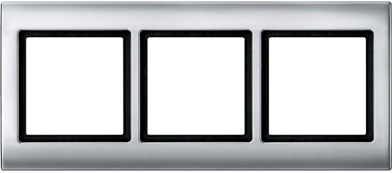 ARDEBO.de Merten 400360 Rahmen, Aquadesign, 3fach, IP44, aluminium