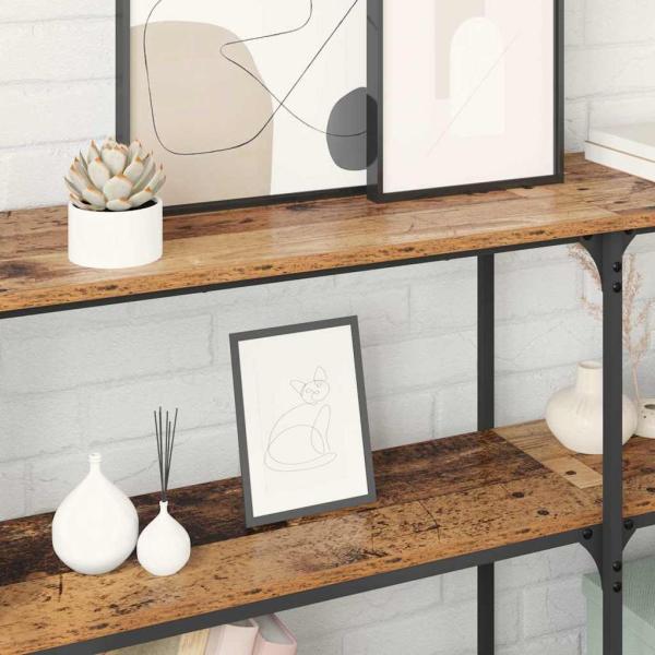 Konsolentisch Altholz 150 x 29 x 75 cm Sperrholz und Metall