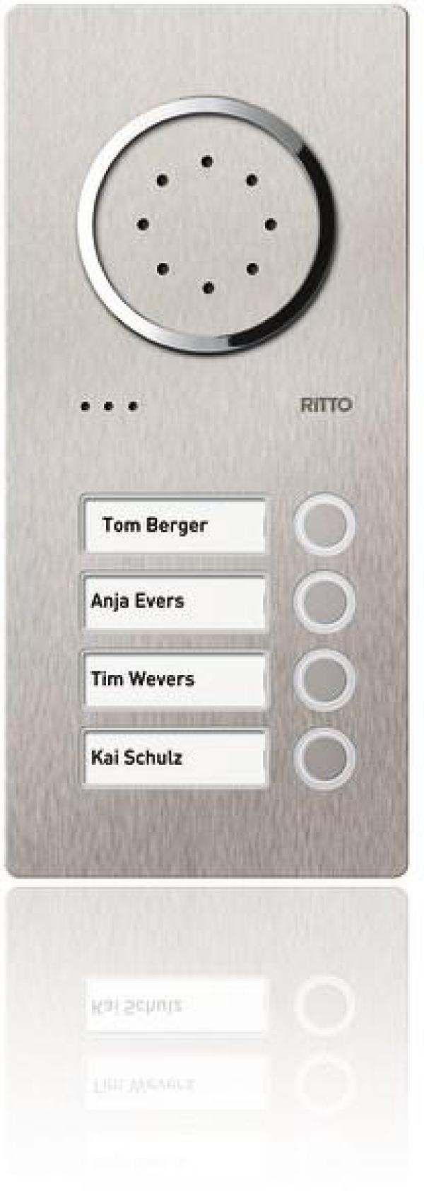 ARDEBO.de Ritto Acero Türstation Audio 4 Wohneinheiten edelstahl (1810420)