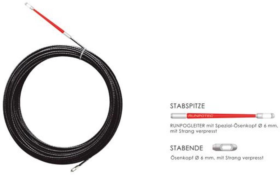 ARDEBO.de Runpotec RUNPOGLEITER Spirale MET, Metallspirale Ø 4,0 mm, 15 m (30018)
