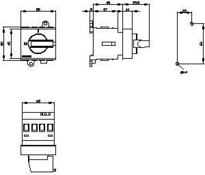 Siemens 3LD22300TK13 Hauptschalter, 3-polig, rot/gelb (3LD2230-0TK13)