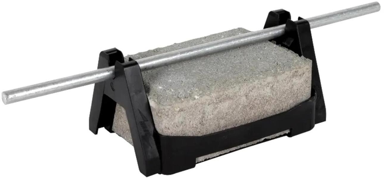 ARDEBO.de Dehn DLH FB2 8 FE 141X86X70 Dachleitungshalter, FB2, für Flachdächer mit Betonstein C35/45, mit L-Halter, rund 8mm, fest (253060)