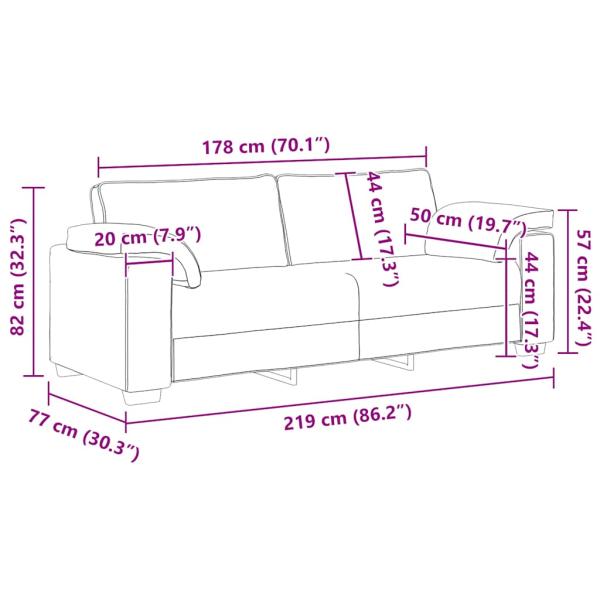 ARDEBO.de - 2-teiliges Sofa-Set mit Kissen, schwarzer Samt