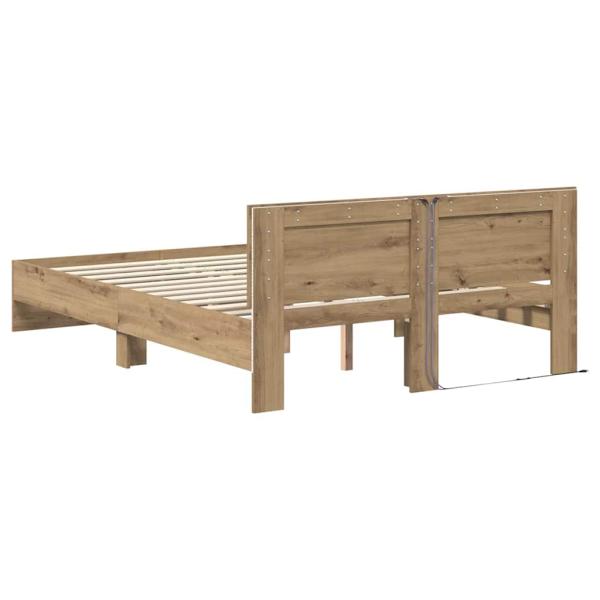 Bettrahmen Artisan-Eiche 140 x 190 cm Holzwerkstoff