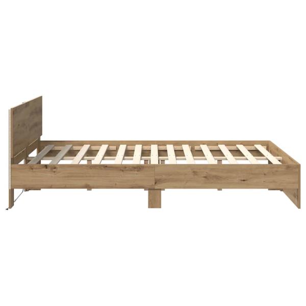 Bettrahmen Artisan-Eiche 120 x 190 cm Holzwerkstoff