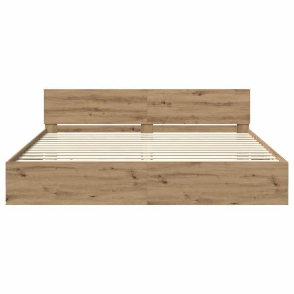 Bettrahmen Artisan-Eiche 200 x 200 cm Holzwerkstoff