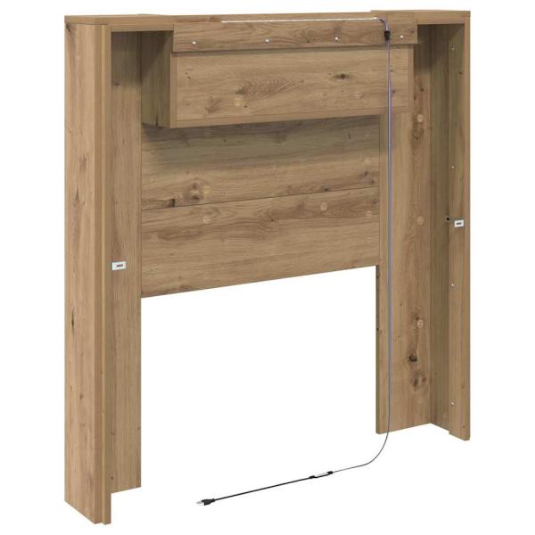 Kopfteil Schrank mit Regal Artisan-Eiche 120 x 15 x 103.5 cm